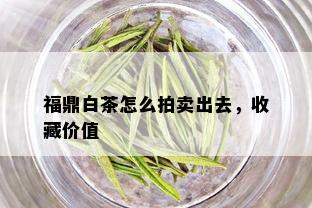 福鼎白茶怎么拍卖出去，收藏价值