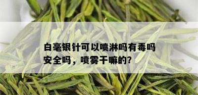 白毫银针可以喷淋吗有吗安全吗，喷雾干嘛的？