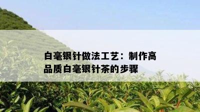 白毫银针做法工艺：制作高品质白毫银针茶的步骤