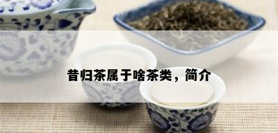 昔归茶属于啥茶类，简介