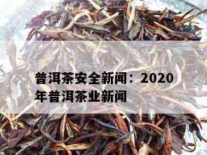 普洱茶安全新闻：2020年普洱茶业新闻