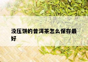 没压饼的普洱茶怎么保存更好