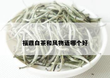 福鼎白茶和风物语哪个好