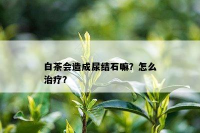 白茶会造成尿结石嘛？怎么治疗？