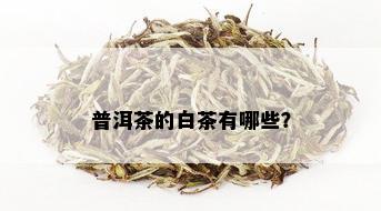 普洱茶的白茶有哪些？