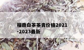 福鼎白茶茶青价格2021-2023最新