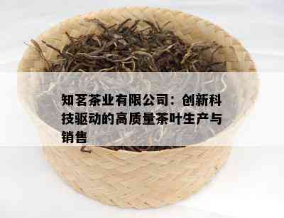 知茗茶业有限公司：创新科技驱动的高质量茶叶生产与销售