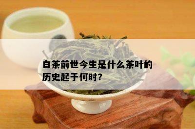 白茶前世今生是什么茶叶的历史起于何时?