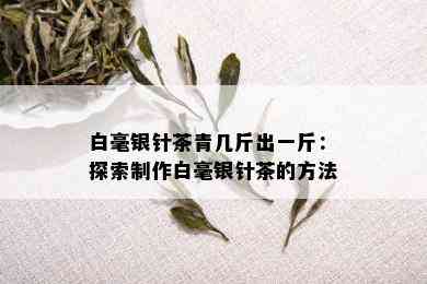 白毫银针茶青几斤出一斤：探索制作白毫银针茶的方法