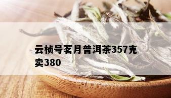 云桢号茗月普洱茶357克卖380