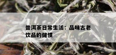 普洱茶日常生活：品味古老饮品的健惯