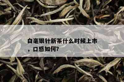 白毫银针新茶什么时候上市，口感如何？