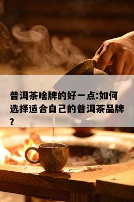 普洱茶啥牌的好一点:如何选择适合自己的普洱茶品牌？