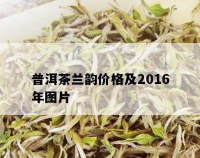 普洱茶兰韵价格及2016年图片