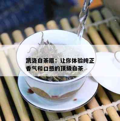 凯洛白茶眉：让你体验纯正香气和口感的顶级白茶