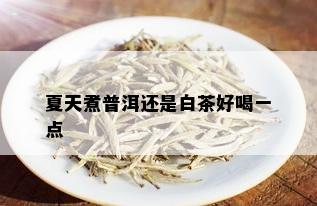 夏天煮普洱还是白茶好喝一点