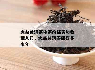 大益普洱茶屯茶价格表与收藏入门，大益普洱茶能存多少年