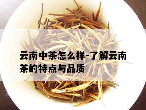 云南中茶怎么样-了解云南茶的特点与品质