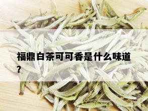 福鼎白茶可可香是什么味道？