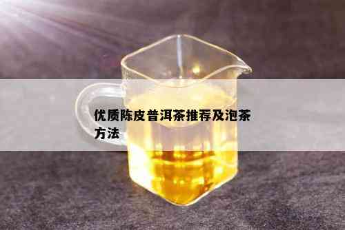 优质陈皮普洱茶推荐及泡茶方法