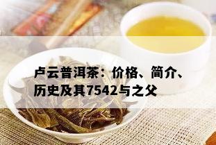 卢云普洱茶：价格、简介、历史及其7542与之父