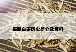 福鼎白茶历史简介及资料