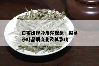 白茶出现冷后浑现象：探寻茶叶品质变化及其影响