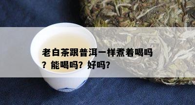 老白茶跟普洱一样煮着喝吗？能喝吗？好吗？