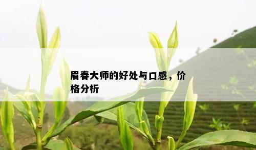 眉春大师的好处与口感，价格分析