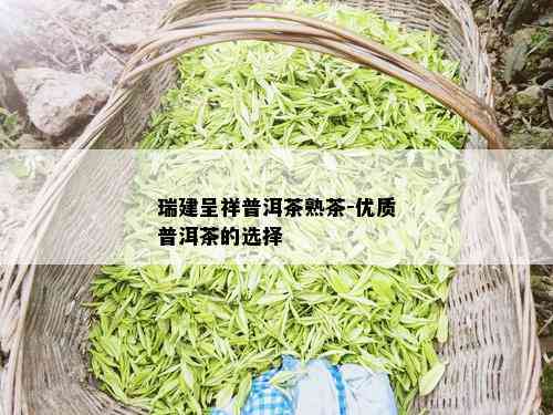 瑞建呈祥普洱茶熟茶-优质普洱茶的选择