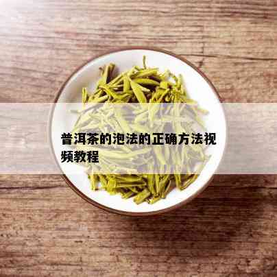 普洱茶的泡法的正确方法视频教程