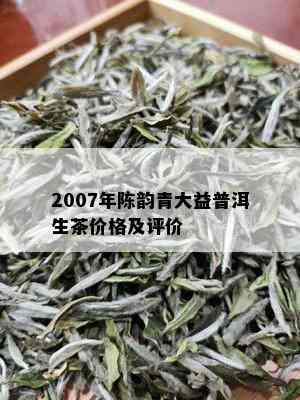 2007年陈韵青大益普洱生茶价格及评价