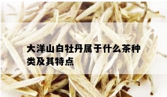 大洋山白牡丹属于什么茶种类及其特点