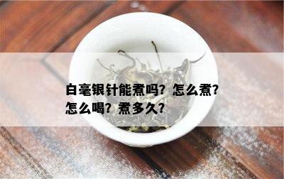 白毫银针能煮吗？怎么煮？怎么喝？煮多久？