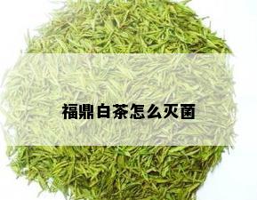 福鼎白茶怎么灭菌