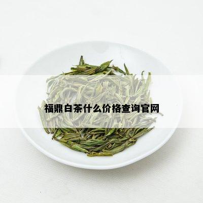 福鼎白茶什么价格查询官网