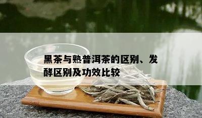 黑茶与熟普洱茶的区别、发酵区别及功效比较