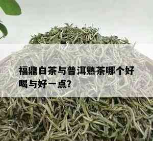 福鼎白茶与普洱熟茶哪个好喝与好一点？