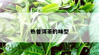 熟普洱茶的味型