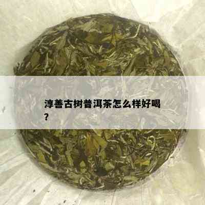 淳善古树普洱茶怎么样好喝？