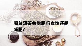 喝普洱茶会增肥吗女性还是减肥？