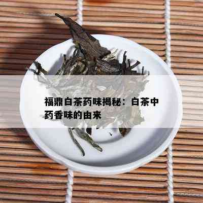 福鼎白茶药味揭秘：白茶中药香味的由来