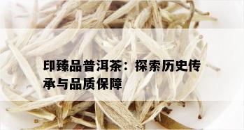 印臻品普洱茶：探索历史传承与品质保障