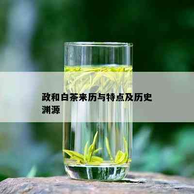 政和白茶来历与特点及历史渊源