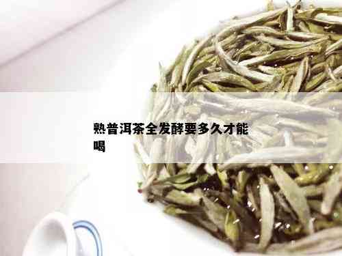 熟普洱茶全发酵要多久才能喝