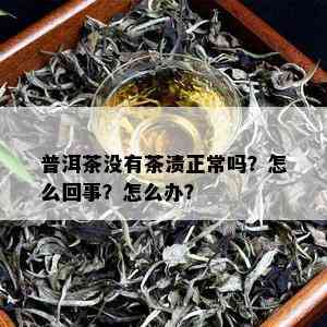 普洱茶没有茶渍正常吗？怎么回事？怎么办？