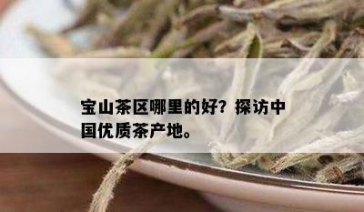 宝山茶区哪里的好？探访中国优质茶产地。