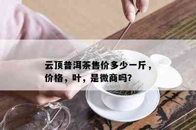 云顶普洱茶售价多少一斤，价格，叶，是微商吗？