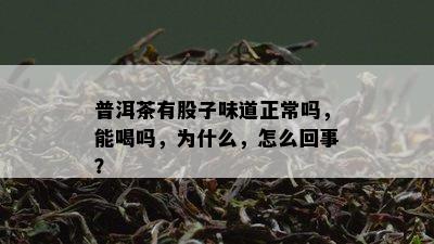 普洱茶有股子味道正常吗，能喝吗，为什么，怎么回事？