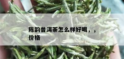 陈韵普洱茶怎么样好喝，，价格